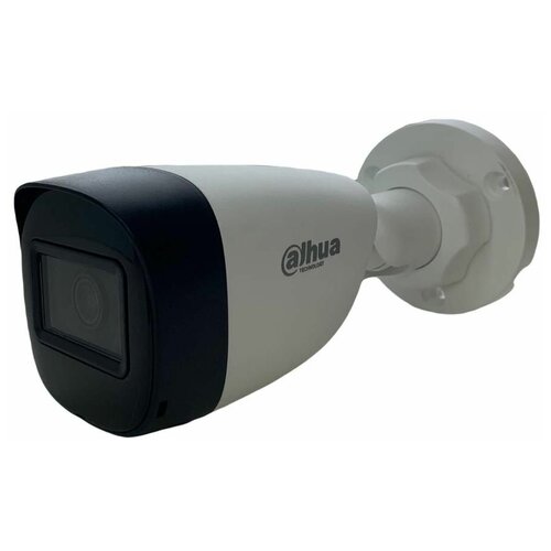 Уличная цилиндрическая HDCVI-видеокамера с ИК-подсветкой 30 метров Dahua DH-HAC-HFW1200CP-0360B / Ночной режим / Детектор движения