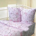 Постельное белье Шуйская бязь сакура розовая 1,5 спальное - изображение