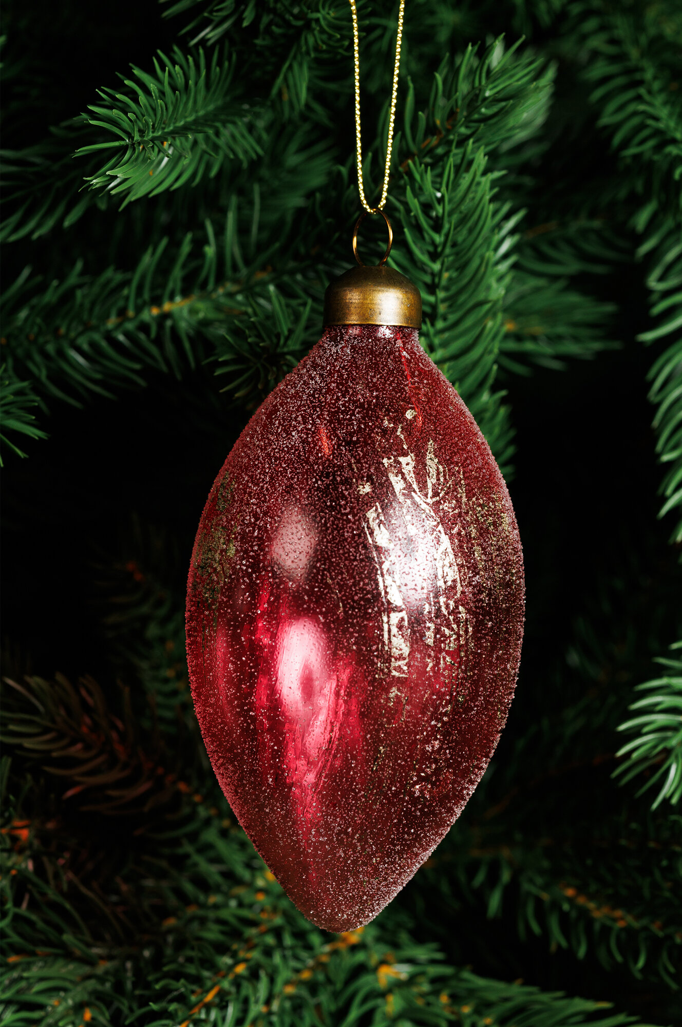 Елочная игрушка KLASSANTA Капля 809456, красный, 14 см, 1 шт.