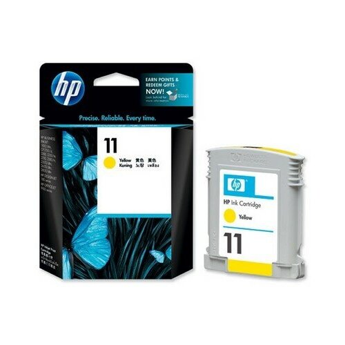 Картридж HP C4838A 11 yellow для HP Business inkjet 1000 1100 1200 2000 2200 2230 2250 2280 2280tn 2300 2600 2600dn 2800 Color Inkjet CP1700 CP1700d DesignJet 100 110 120 Officejet 9110 9120 9130 pro K850 28 мл 3410₽