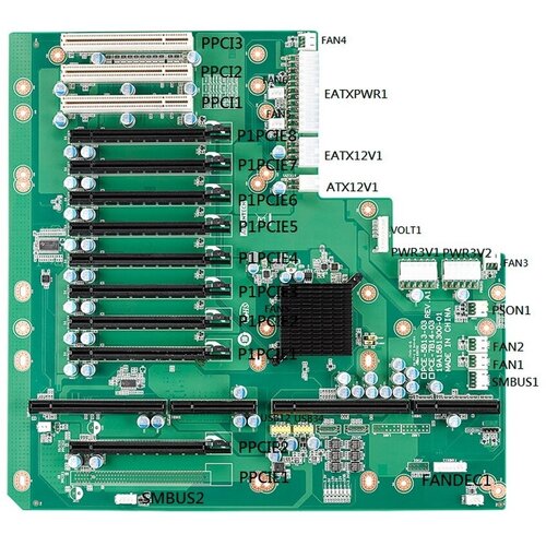 Объединительная плата Advantech PICMG 1.3, 13 слотов, 1xPICMG 1.3, 3xPCI, 1xPCI Express x16, 8xPCI Express x4, до 12В