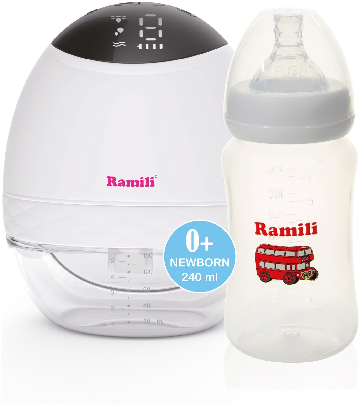 Молокоотсос Ramili SE500 с противоколиковой бутылочкой 240ML