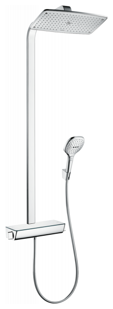 Душевая система Hansgrohe Raindance E с термостатом Showerpipe 360 1jet EcoSmart 9 л/мин, хром 27286000