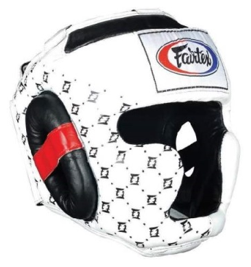 Боксерский шлем Fairtex HG10 White (XL)
