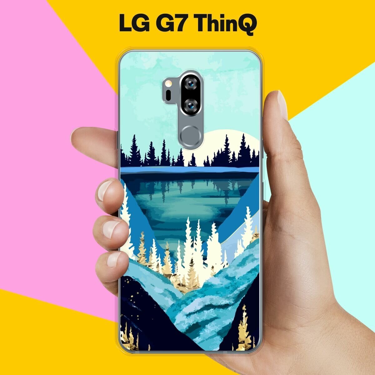 Силиконовый чехол на LG G7 ThinQ Пейзаж 10 / для ЛДжи Джи 7 СинКу