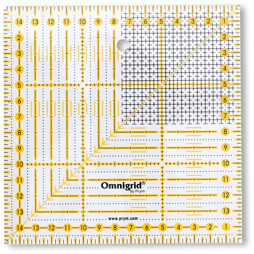 Prym Omnigrid Линейка универсальная 611306, 15x15 см, 1 шт. 1 шт. прозрачный 15 см 15 см 0.3 см