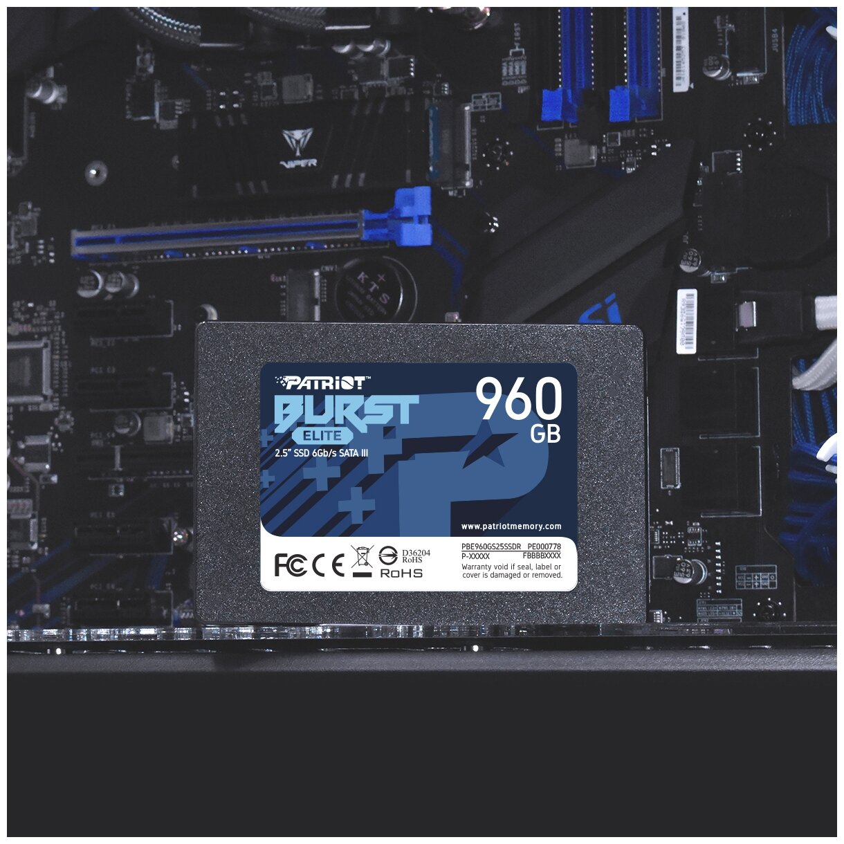 SSD накопитель PATRIOT Burst Elite 960ГБ, 2.5", SATA III - фото №2