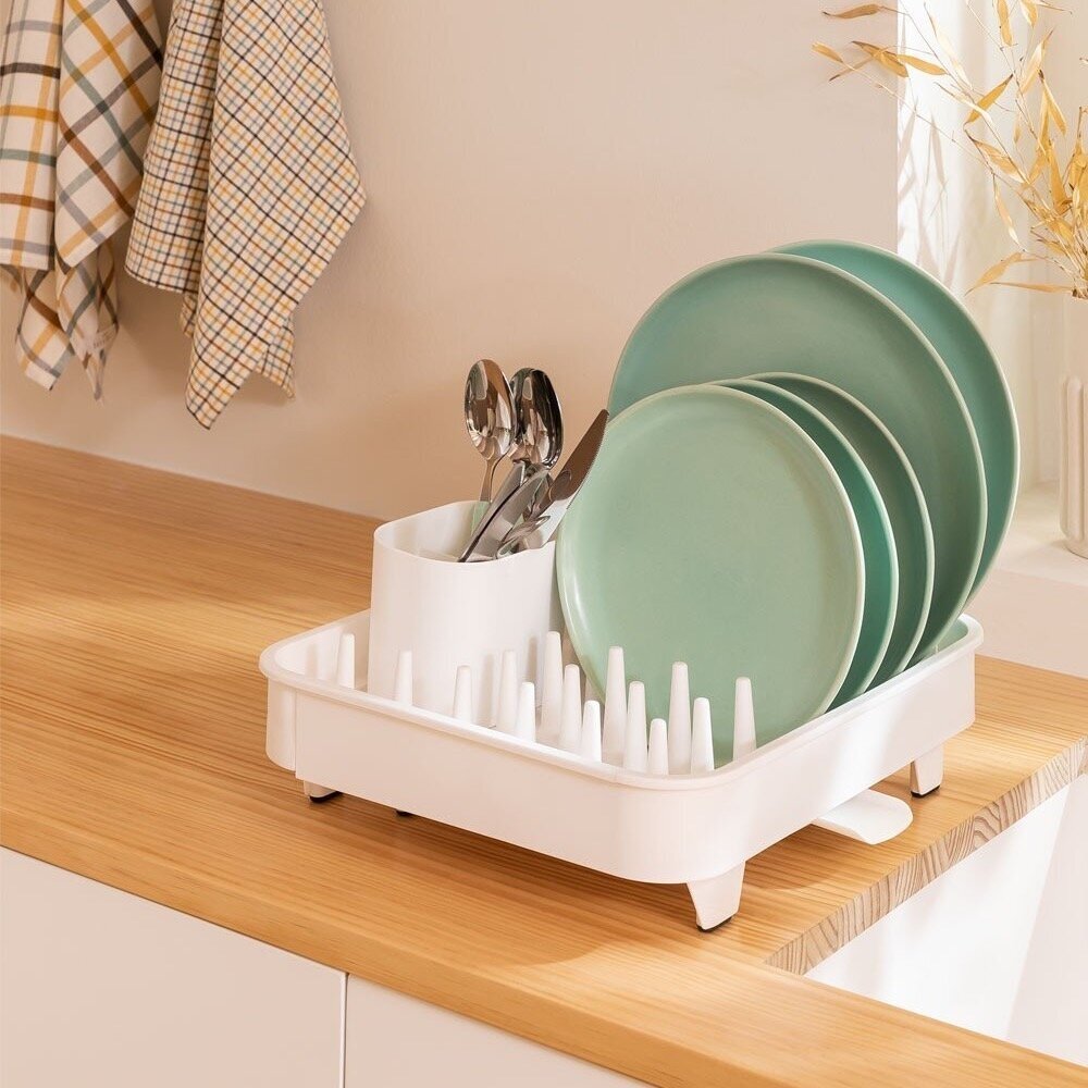 Сушилка для посуды jarl, 41,2x11,5x36,5 см, белая Smart Solutions - фото №10