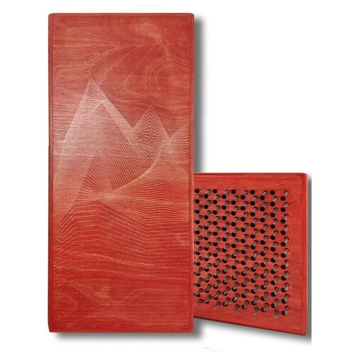 фото Доска садху с динамическими гвоздями, абстракция - 288 шаг 10мм красная goodwood