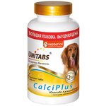 Кормовая добавка с витаминами для собак Unitabs КальцийПлюс с кальцием, витамином D и коэнзимом Q10, 200 таб. - изображение