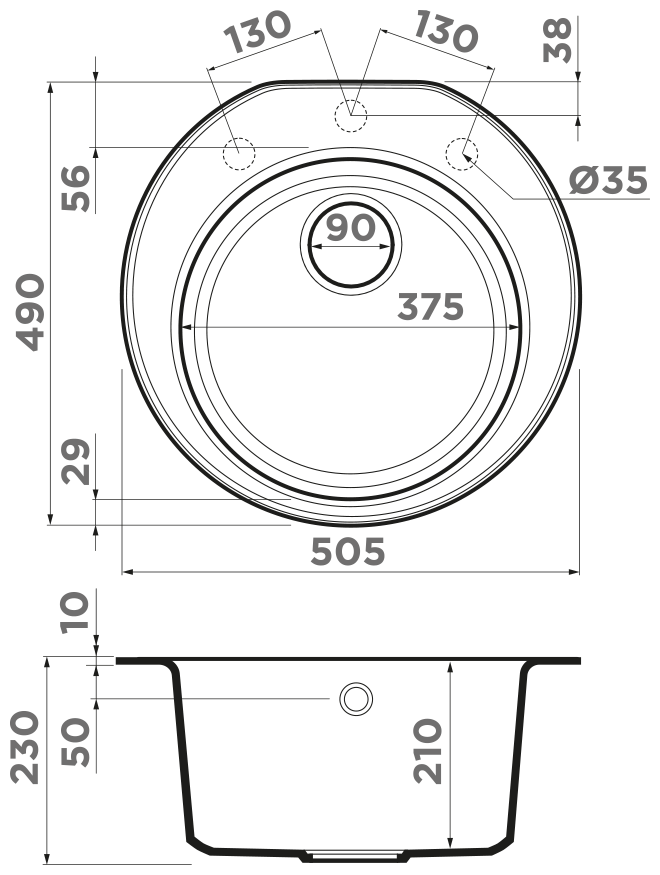 Кухонная мойка Omoikiri Miya 50R-WH 4993506 белый - фотография № 5