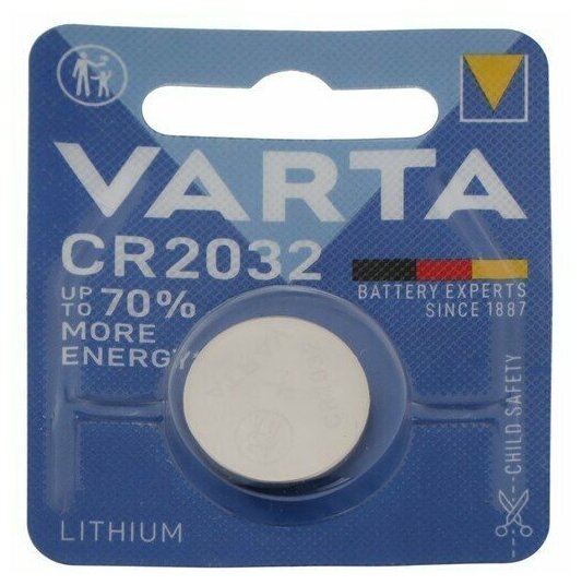 Батарейка Varta ELECTRONICS CR2032 BL1 Lithium 3V - фотография № 7