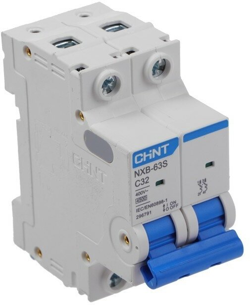CHINT Выключатель автоматический CHINT NXB-63S, 2п, С 32 А, 4.5 кА