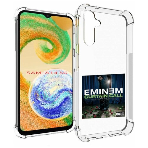 Чехол MyPads Eminem CURTAIN CALL, THE HITS для Samsung Galaxy A14 4G/ 5G задняя-панель-накладка-бампер