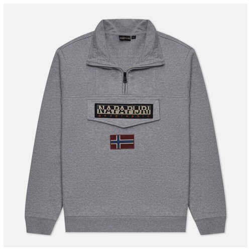 Мужская толстовка Napapijri Burgee Half Zip серый, Размер S