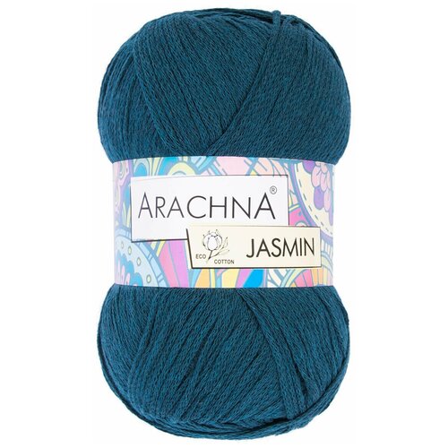 Пряжа ARACHNA "JASMIN", цвет: 131 - Сине-зеленый, 5 шт, 80% хлопок, 20% полиэстер 100 г. 250 м.