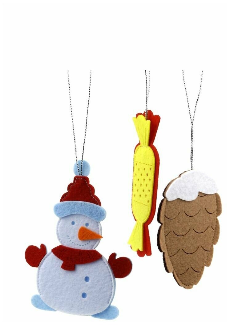 Набор для сюжетно-ролевых игр "Новогодние игрушки 6" шишка снеговик конфета
