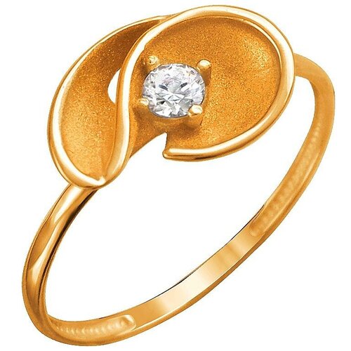 фото Эстет кольцо с 1 фианитом из красного золота 01к1112463, размер 17
