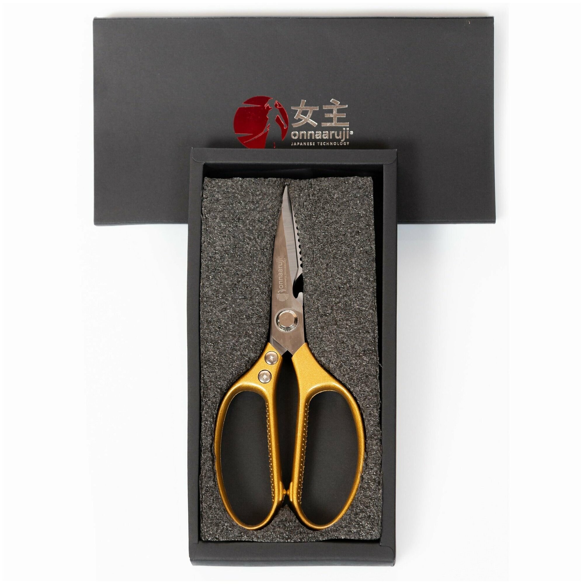Изображение Ножницы кухонные универсальные Onnaaruji. Для птицы и рыбы, для нарезки зелени. 21см. Люкс.