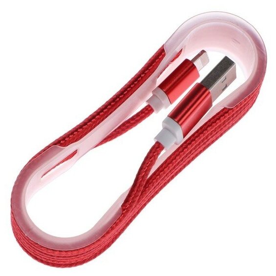 Кабель Oxion USB Lightning 8-pin 1.5 м, цвет красный - фото №7