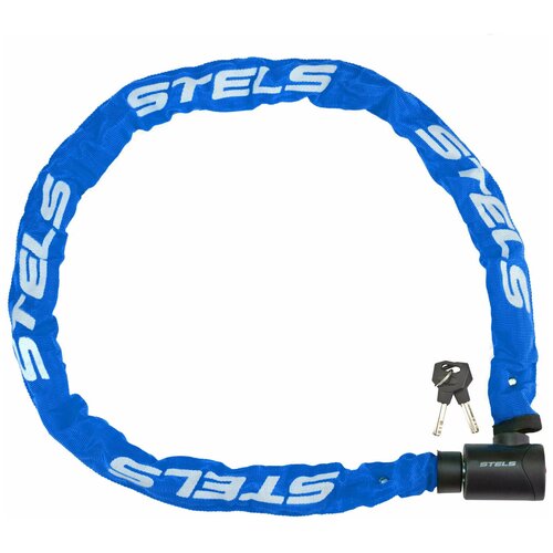 фото Цепь-замок 85803 в тканевой оплётке, с ключом, 6х1200 мм, красный,33456 stels