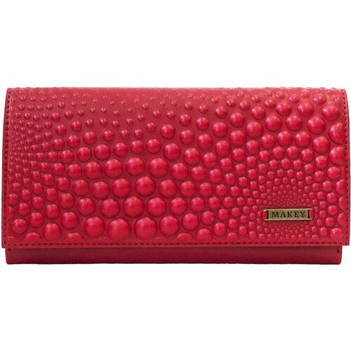 фото Кошелек makey 021-08-50, фактура тиснение, красный