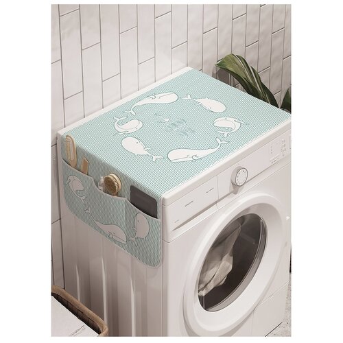 фото Органайзер для хранения "китовая радость" на стиральную машину, 45x120 см ambesonne