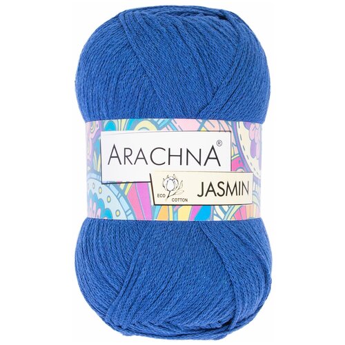 Пряжа ARACHNA JASMIN 80% хлопок, 20% полиэстер 5 шт. х 100 г 250 м N157 василек, синий  - купить