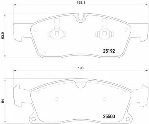 Колодки тормозные дисковые перед Brembo P 50 109