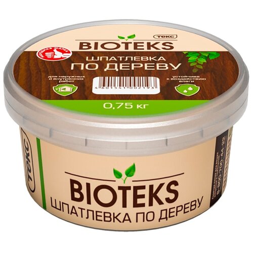 Шпатлевка ТЕКС BIOTEKS по дереву, махагон, 0.75 кг шпатлевка текс bioteks по дереву махагон 0 75 кг