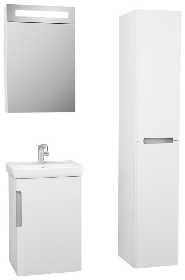 фото Зеркало-шкаф 40 с подсветкой белый