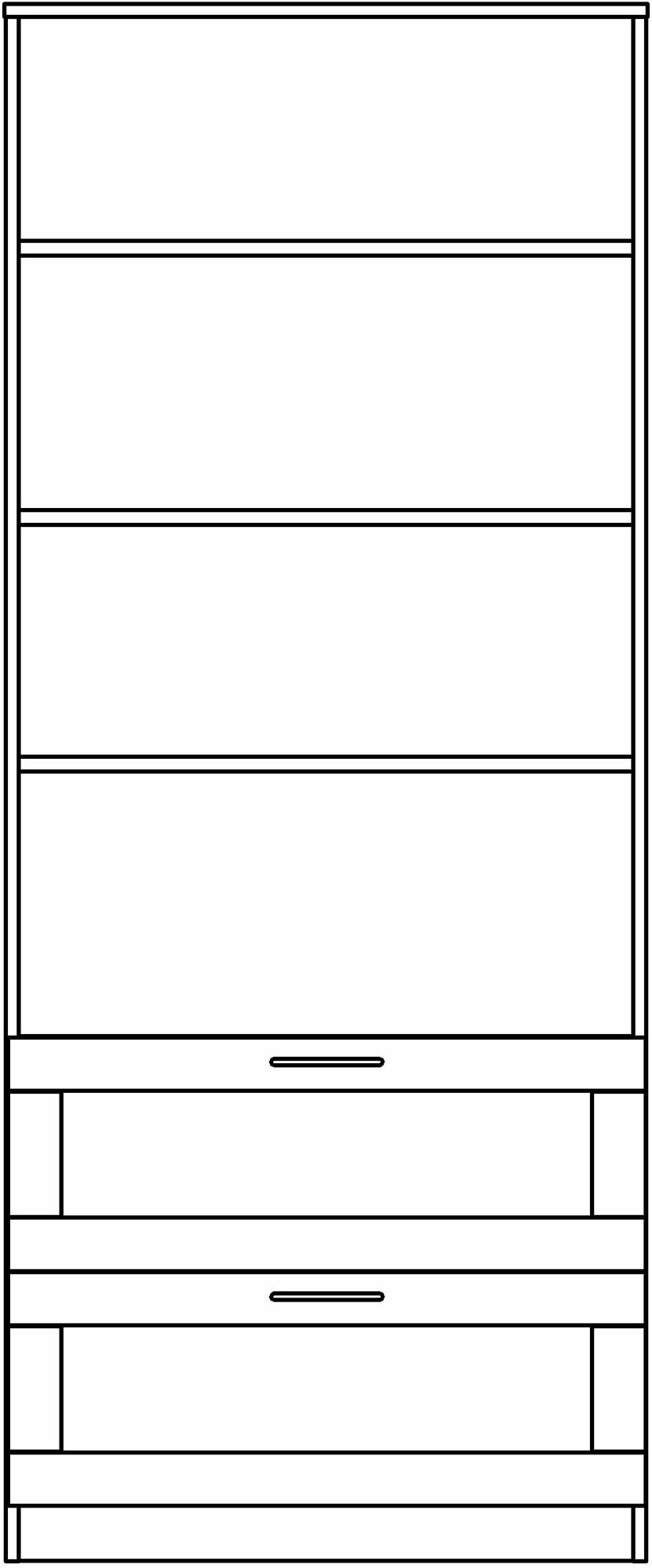 Стеллаж сириус, 2 ящика, 78х34х190см, белый, Шведский Стандарт - фотография № 3