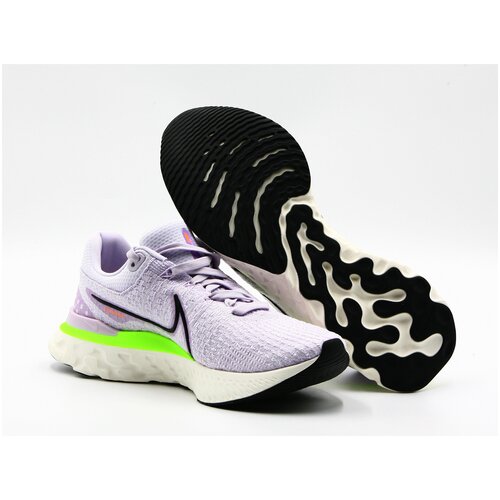 фото Кроссовки nike react infinity run flyknit 3, полнота d, размер 10.5us, фиолетовый, белый