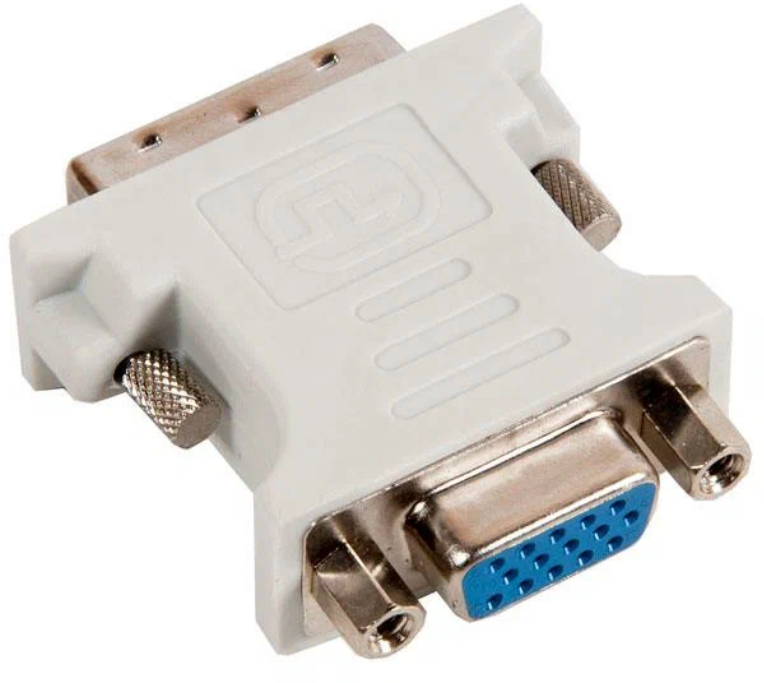 Переходник DVI-I-VGA Cablexpert A-DVI-VGA-BK, 29M/15F, белый, пакет