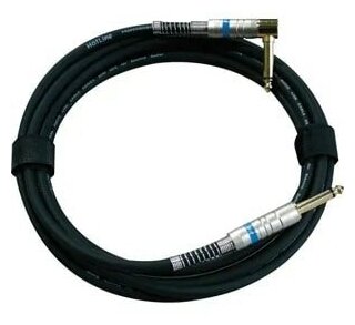 Акустический кабель инструментальный угловой jack 6.3 mm 1/4" mono 3.05 м Leem HOT-3.0SL // шнур для электро гитары и музыкальных инструментов