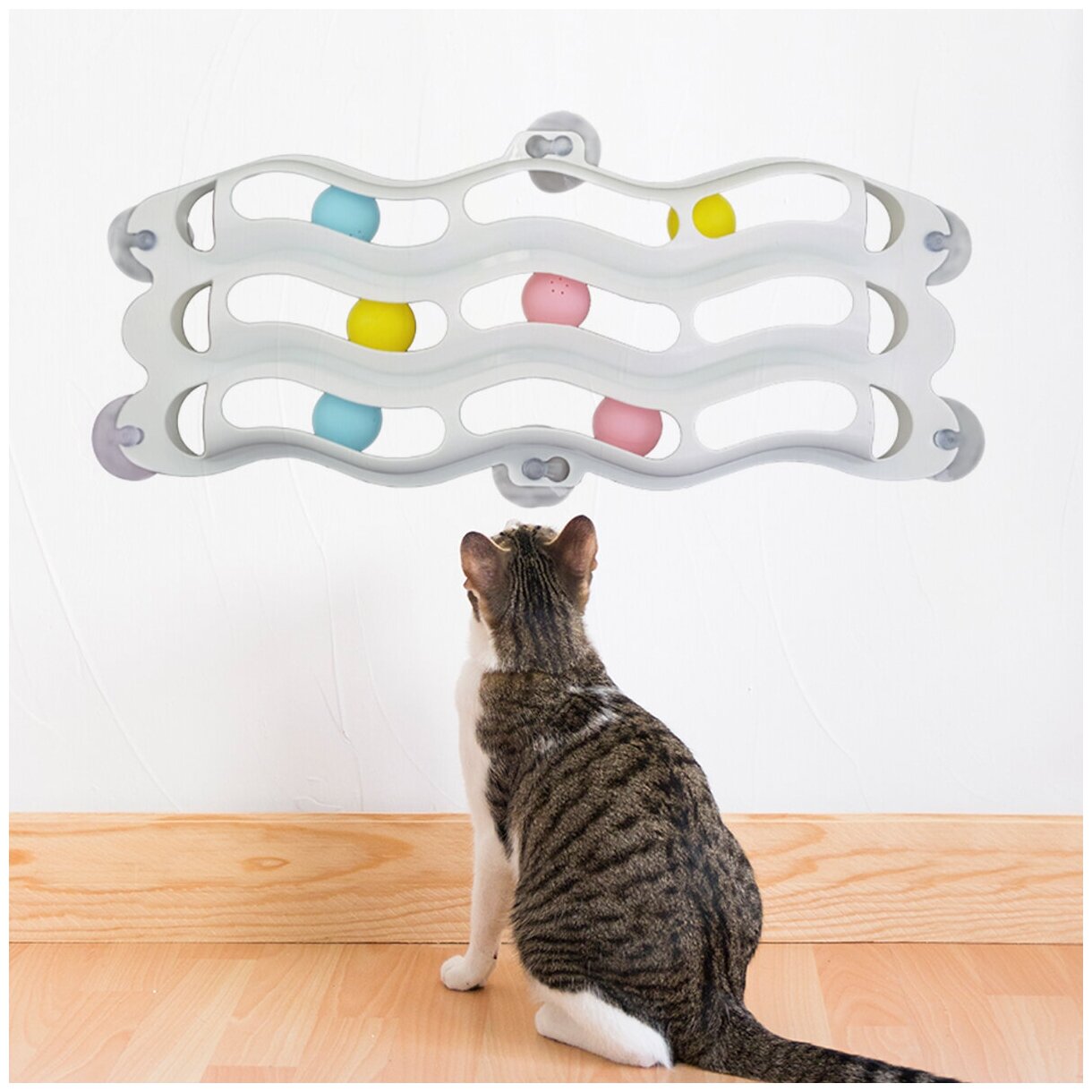Игрушка для кошек на присосках, 57х25,3 см, Pets & Friends PF-BALL-06 - фотография № 2