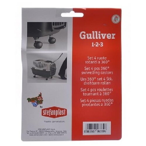 фото Stefanplast колеса для переносок gulliver и gulliver deluxe 1,2,3 (set 4 360° castors)96330, 0,100 кг no