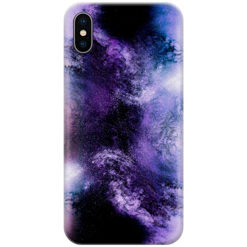 фото Re:pa накладка transparent для apple iphone xs / x с принтом "космическое свечение"