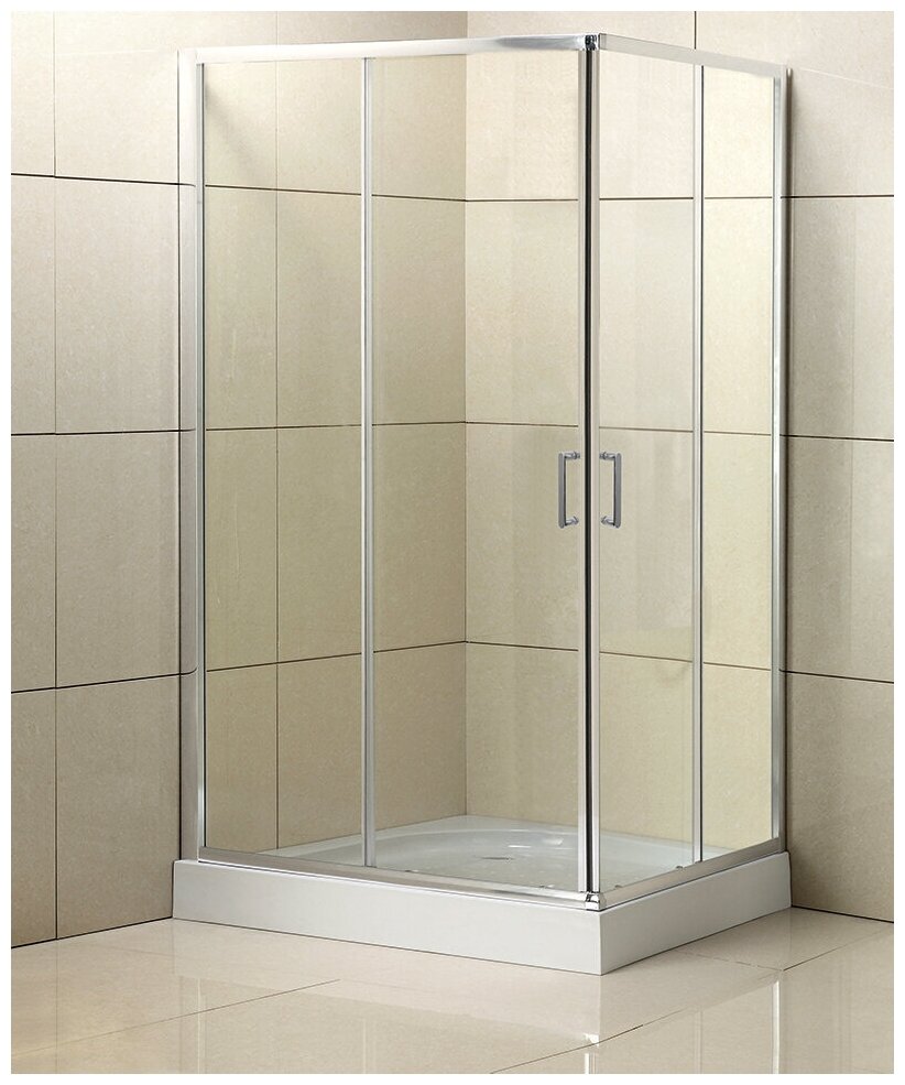 Душевой уголок BelBagno Uno 90x70 UNO-195-AH-2-90/70-C-Cr стекло прозрачное, профиль хром, без поддона