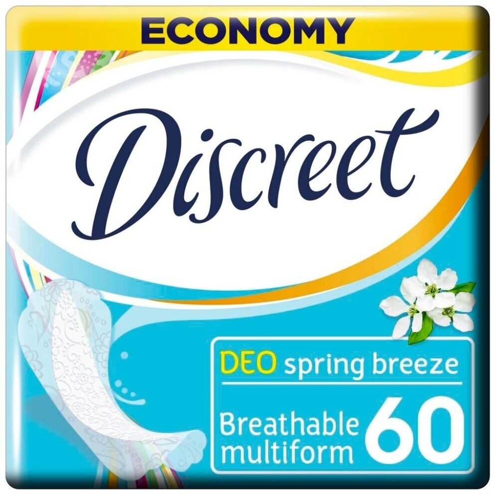 Прокладки женские ежедневные Discreet Deo Ocean Breeze, 60 шт