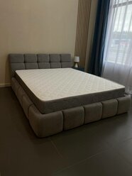 VIERO Двуспальная кровать Анталия мягкое изголовье с размером спального места 180х200 с ортопедическим основанием и подъемным механизмом