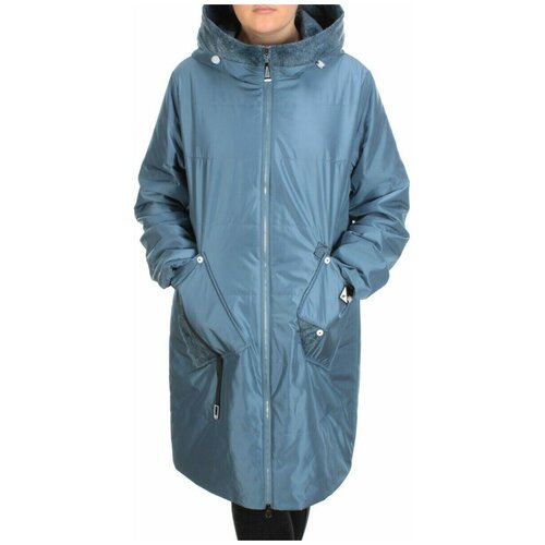 фото 15 куртка демисезонная женская (100 гр. синтепон) coseemi (фабричный китай) серо-голубая р. 48 не определен