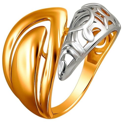 фото Эстет кольцо из серебра с позолотой 48к054476п, размер 17.5