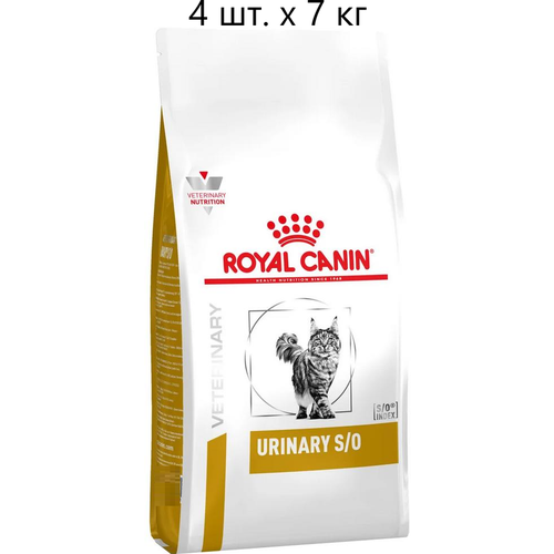 Сухой корм для кошек Royal Canin Urinary S/O, для лечения МКБ, 4 шт. х 7 кг