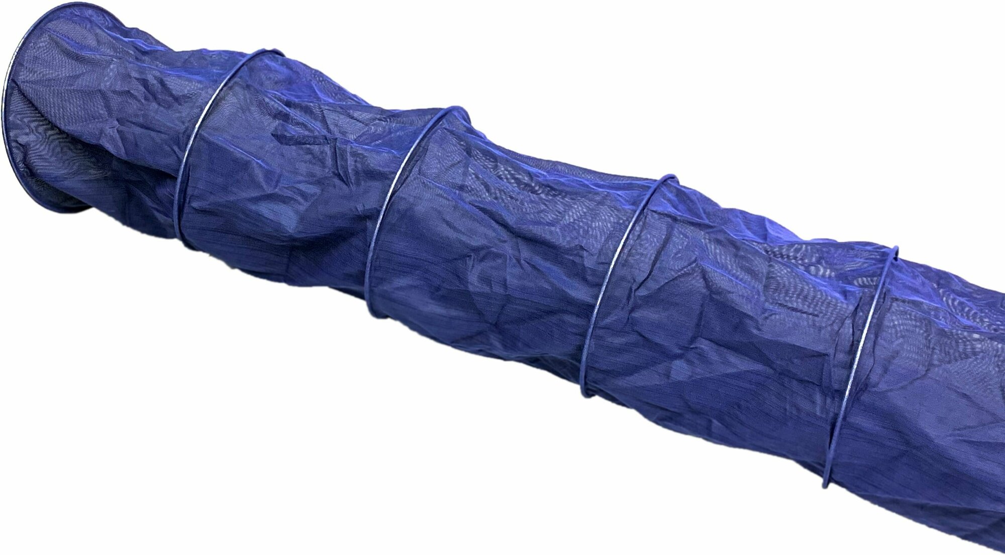 Садок береговой DAYO с колышком синий круглый текстиль+сетчатая ткань длина 300см