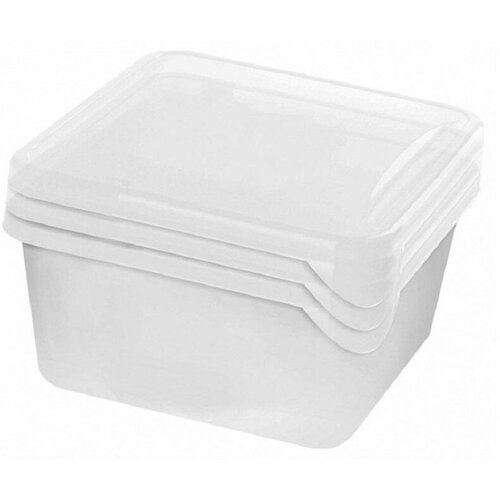 Набор контейнеров для заморозки Frozen 0,75л квадрат 115х115х110мм 3шт/наб