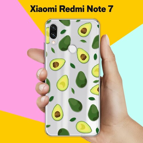 Силиконовый чехол Узор из Авокадо на Xiaomi Redmi Note 7 силиконовый чехол узор из пингвинов на xiaomi redmi note 7