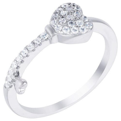 фото Element47 кольцо из серебра 925 пробы с кубическим цирконием ml02027a_ko_001_wg, размер 18.75