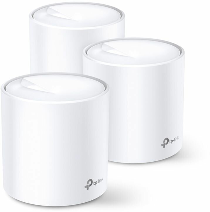 Бесшовный Mesh роутер TP-LINK Deco X60 (3-Pack), AX3000, белый, 3 шт. в комплекте