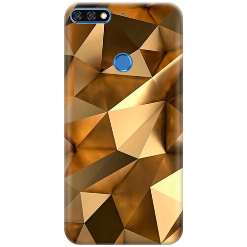 фото Силиконовый чехол на huawei y6 prime (2018) / honor 7c / honor 7a pro / хуавей у6 прайм 2018 / хонор 7а про / хонор 7с с принтом "бронзовые грани" gosso